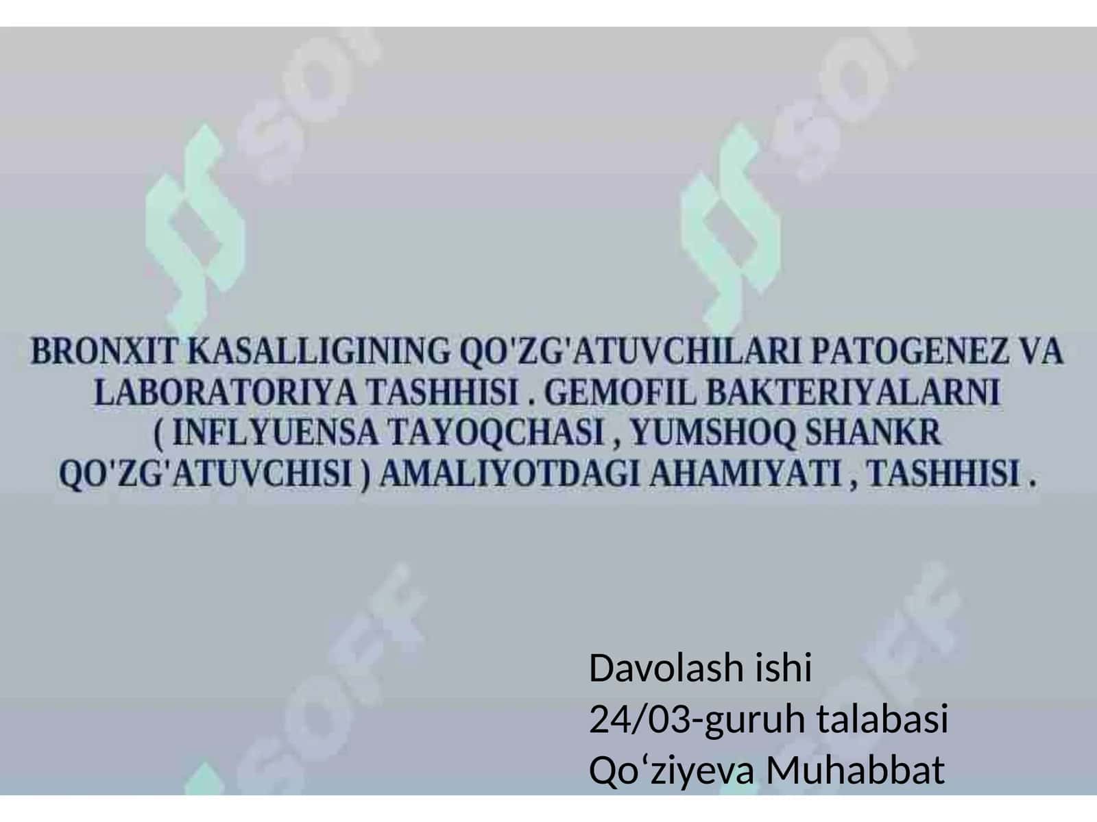 Davolashishi 1