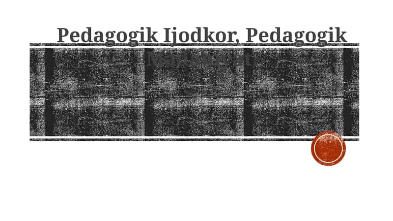 Pedagogik Ijodkor 1