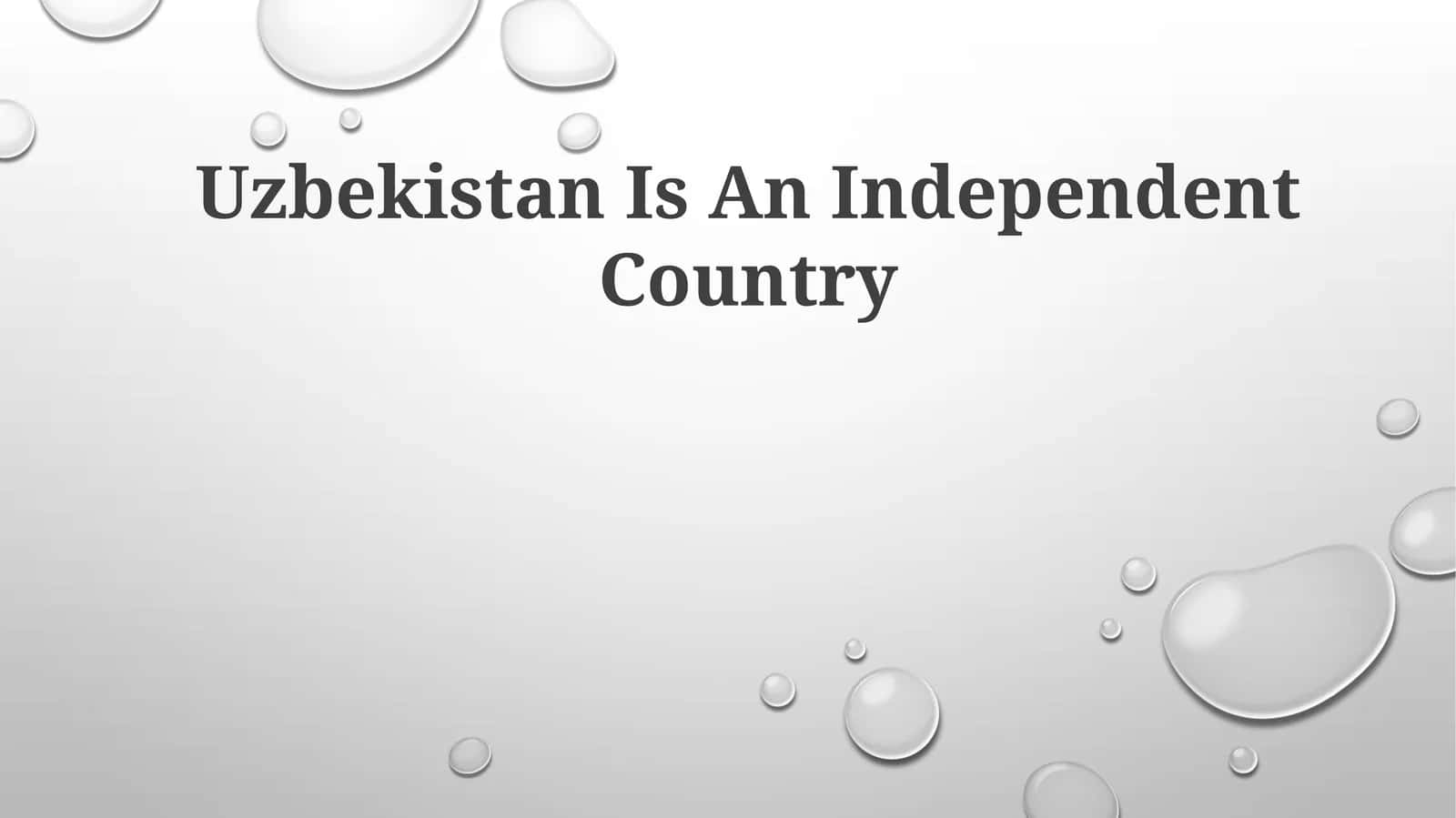 Economic Development in Uzbekistan 1