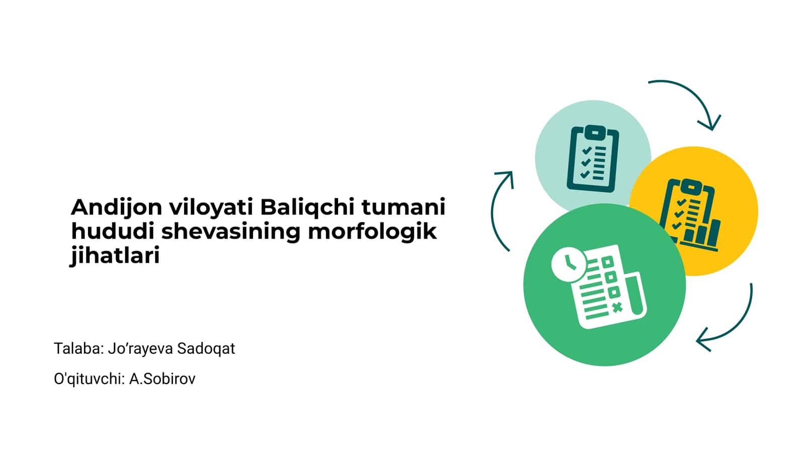 Baliqchi tumani hududi shevasining morfologik jihatlari 1