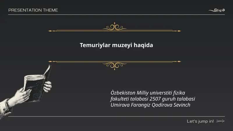 Temuriylar muzeyi haqida 1