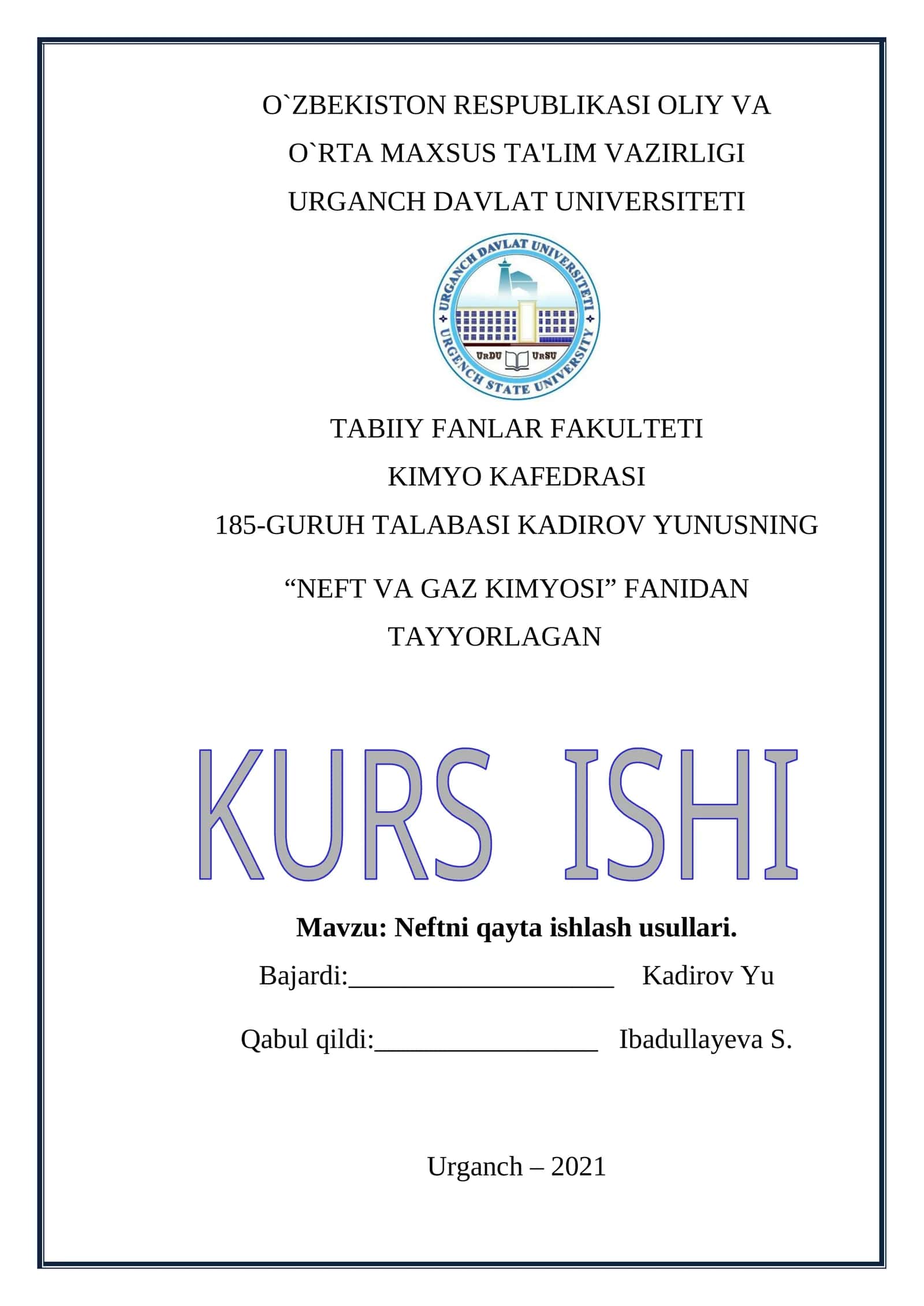 Neftni qayta ishlash usullari 1