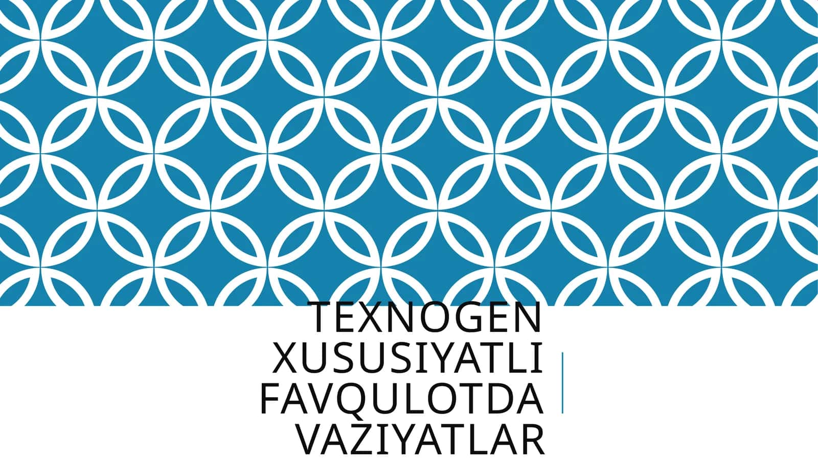 Texnogen xususiyatli favqulotda vaziyatlar 1