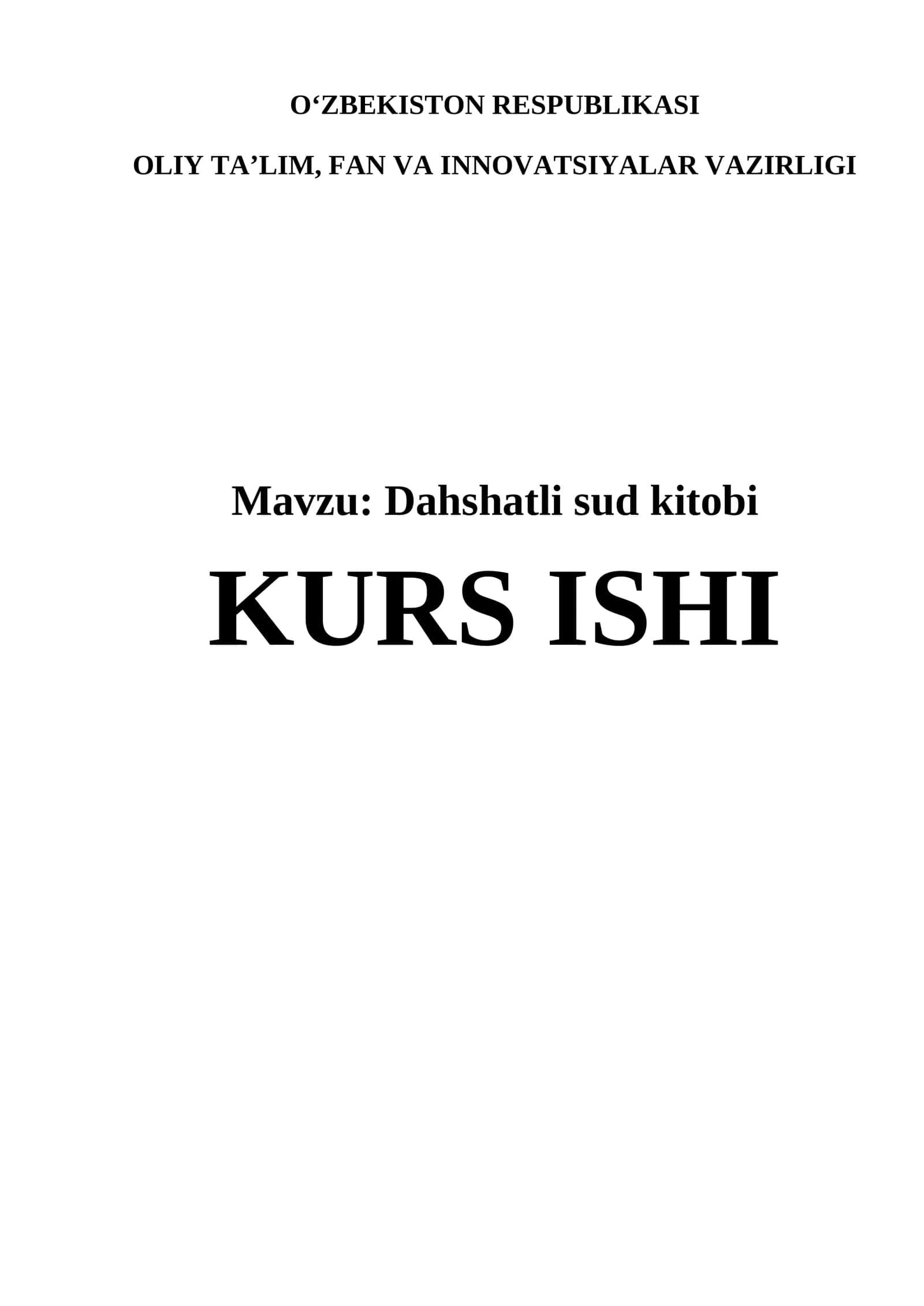 Dahshatli sud kitobi 1