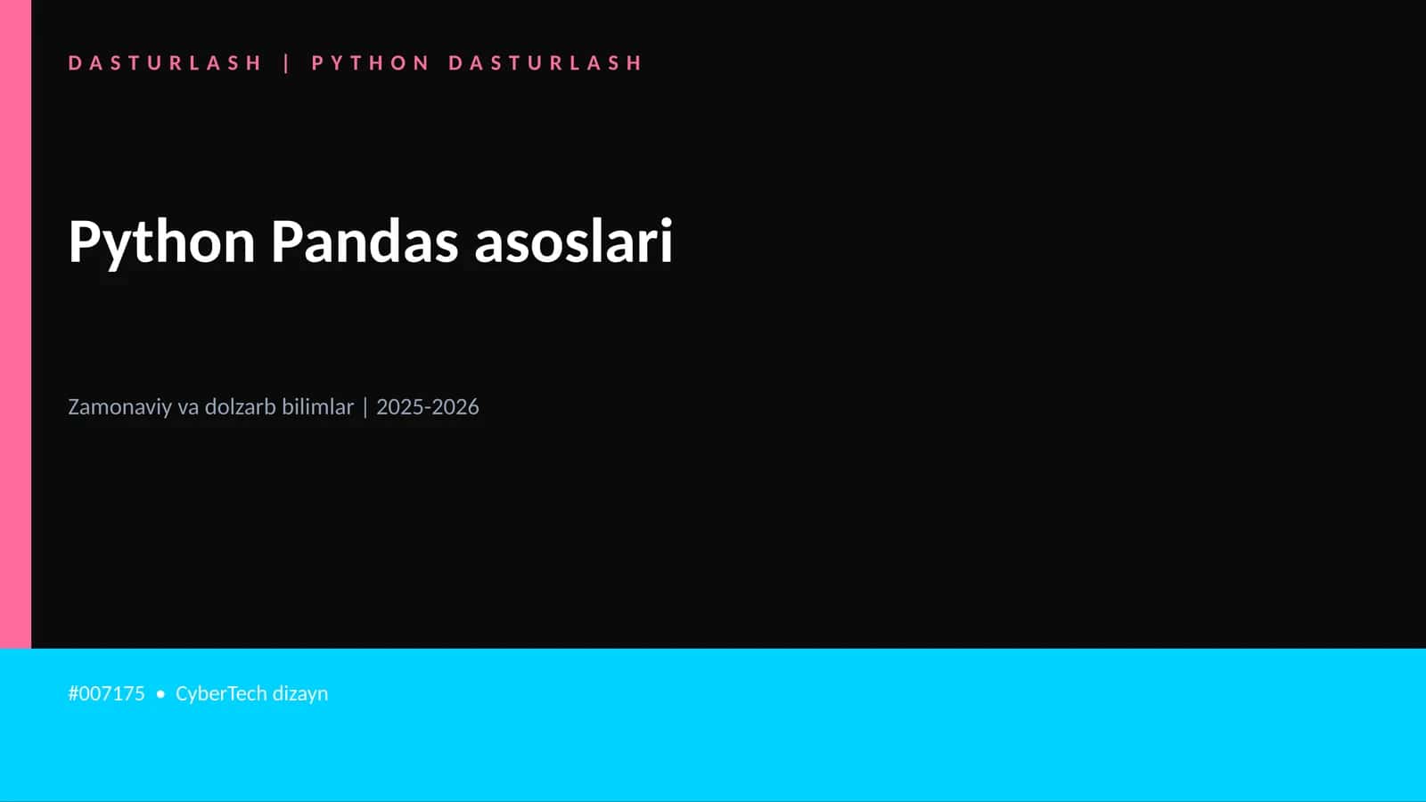 DASTURLASH | PYTHON DASTURLASH 1