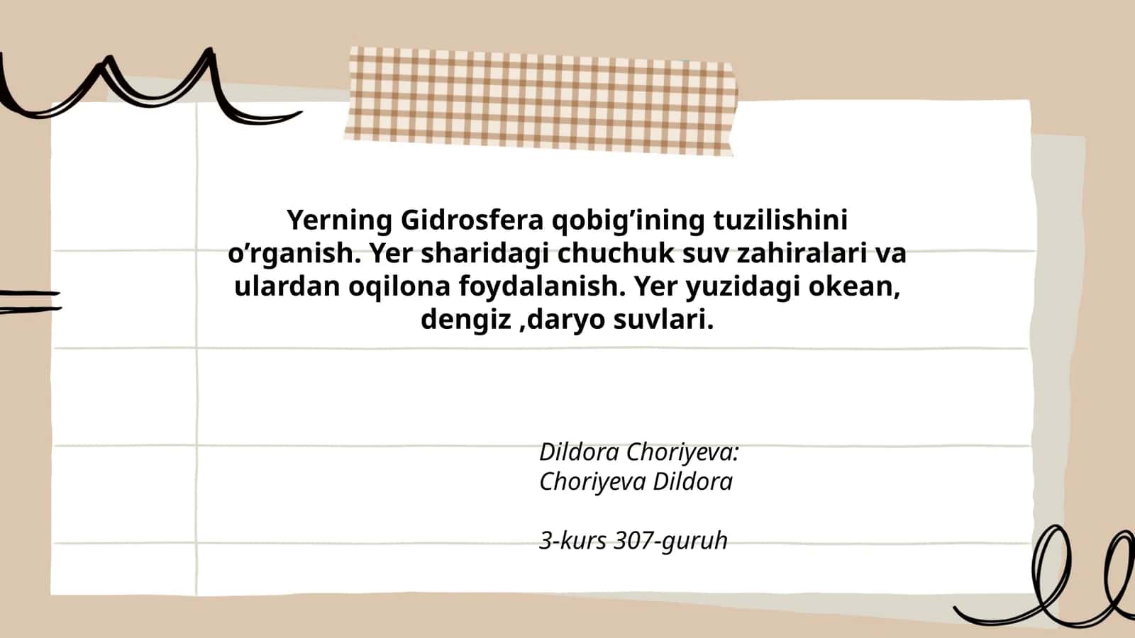 Yerning Gidrosfera Qobig'i 1