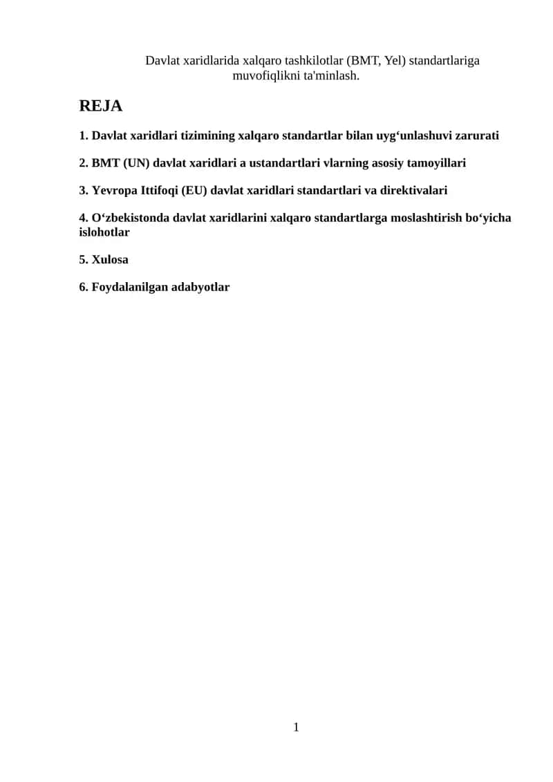 Davlat xaridlari tizimi 1