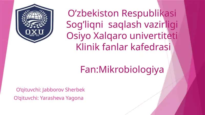 Mikrobiologiya fanidan darslik 1