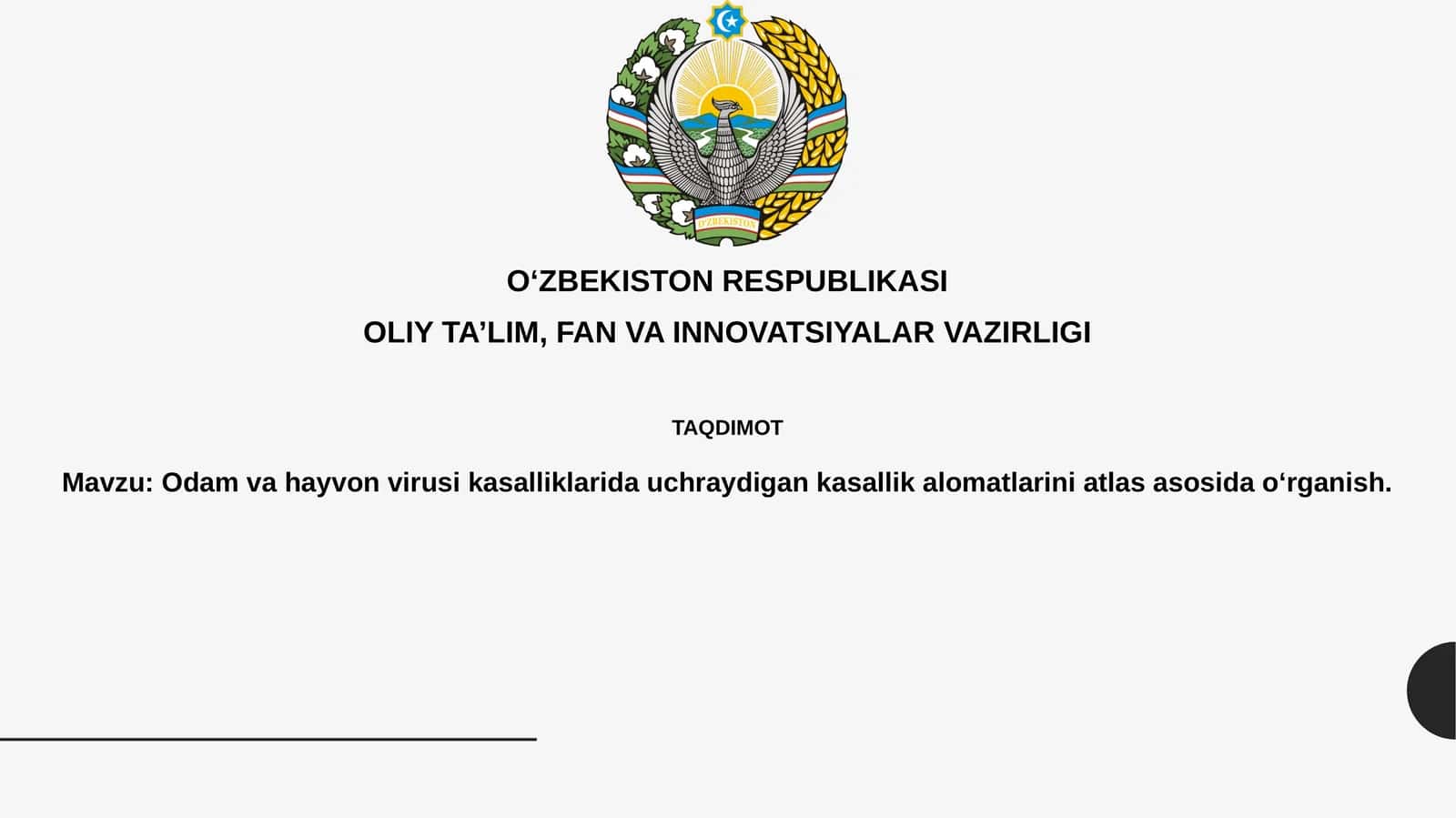 Odamlar va hayvonlar virus kasalliklari 1