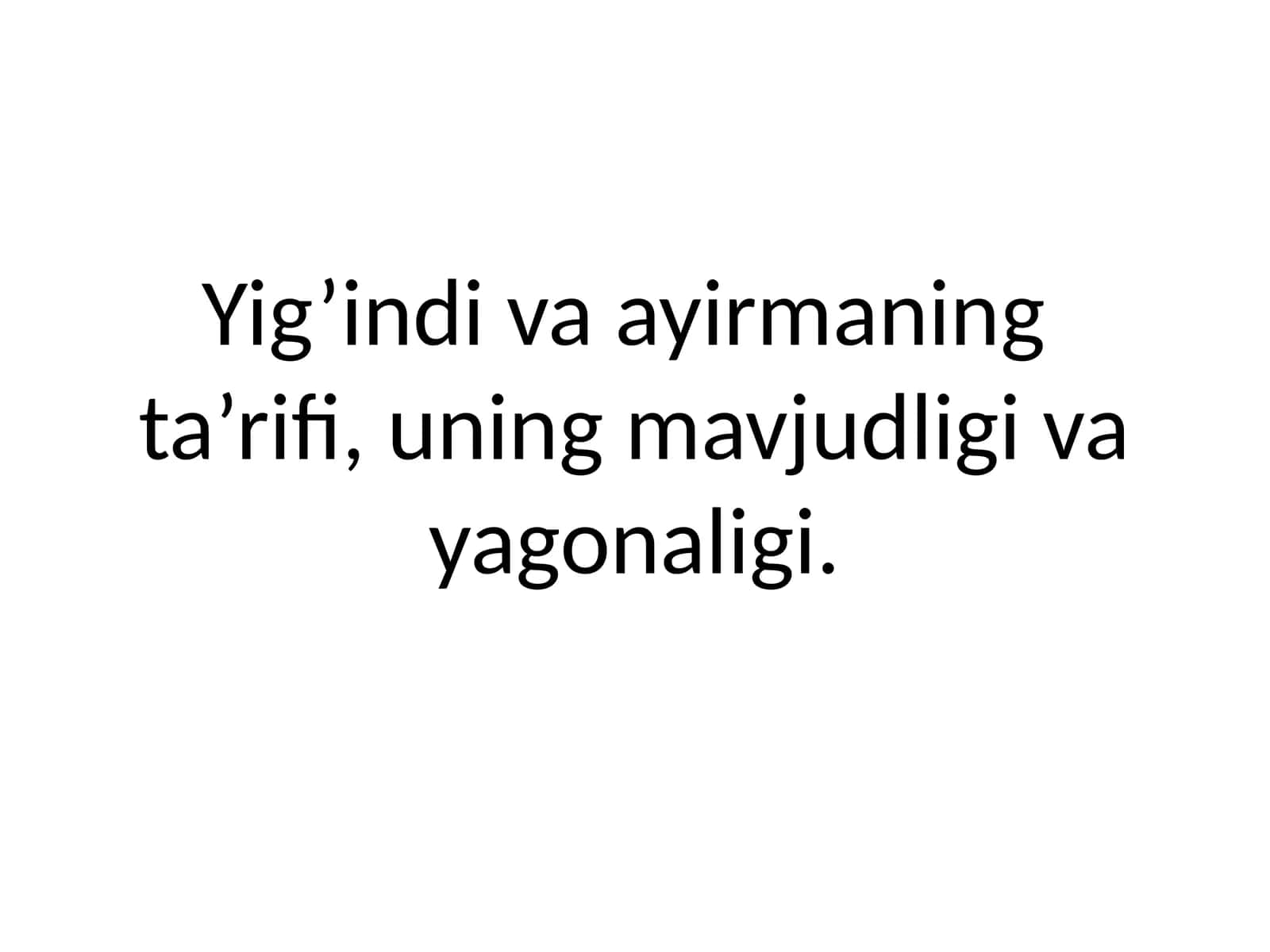 Nomanfiy butun sonlar yig'indisi 1