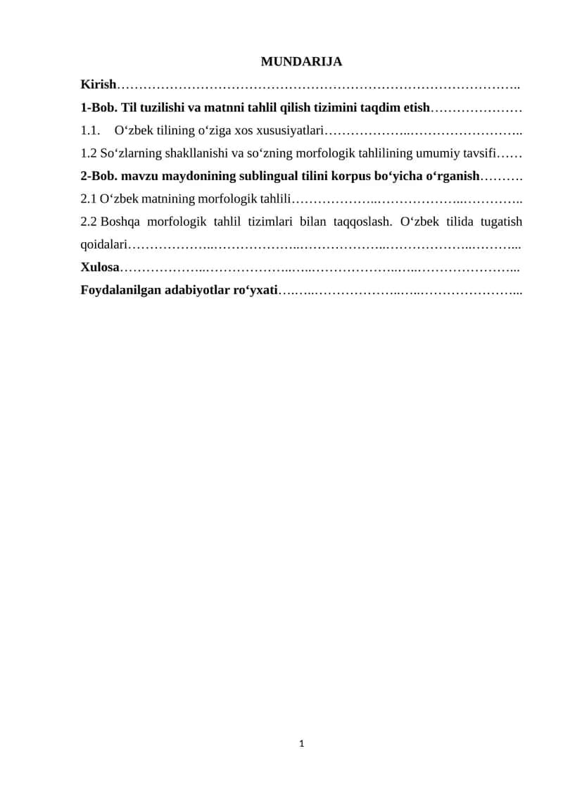 O'zbek tilining xususiyatlari 1
