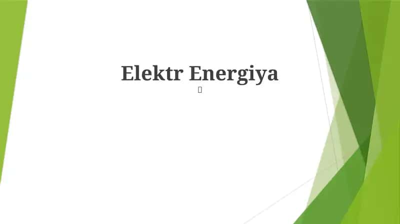 Elektr Energiya 1