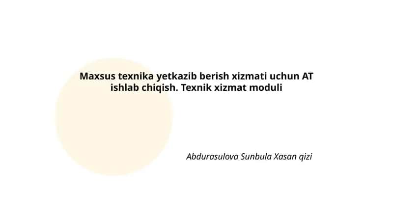 Texnika yetkazib berish xizmati 1