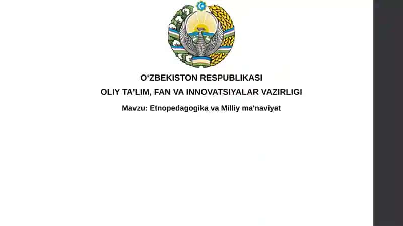 Etnopedagogika va Milliy Ma'naviyat