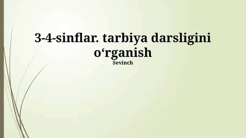 3-4-sinflar Tarbiya Darsligi 1