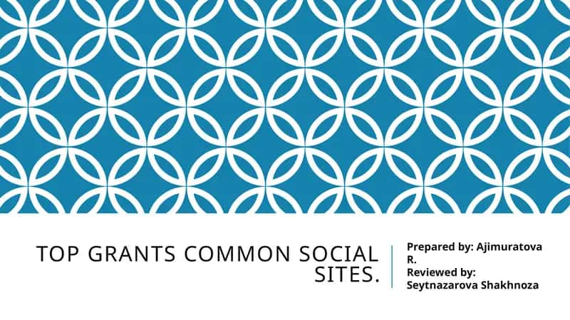 Access to Grants via Social Media 1