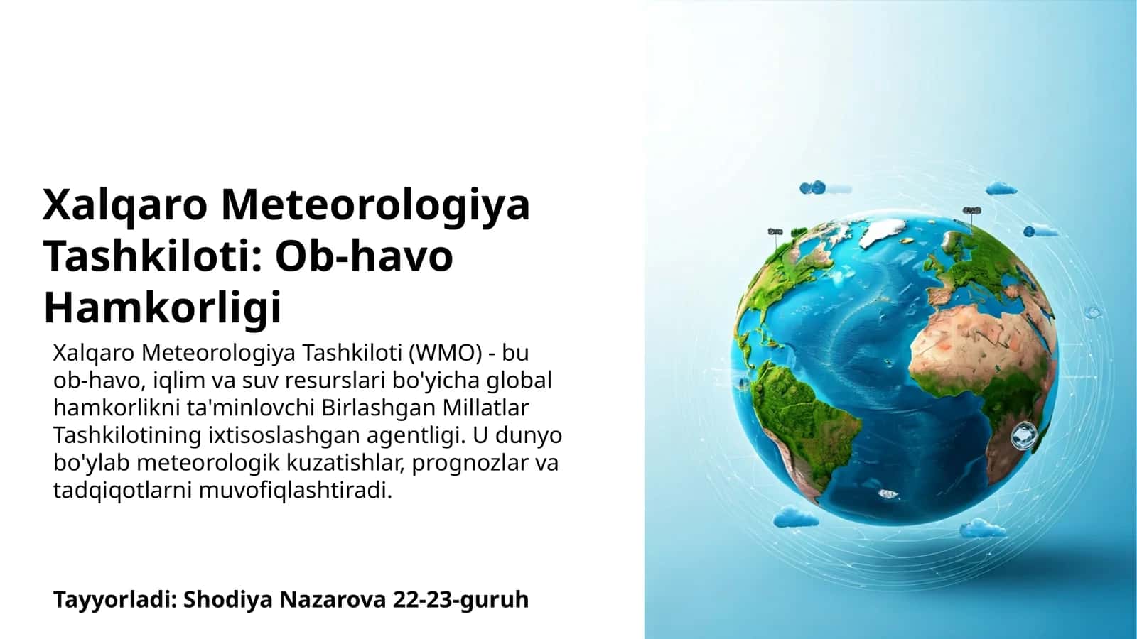 Xalqaro Meteorologiya Tashkiloti: Ob-havo Hamkorligi 1