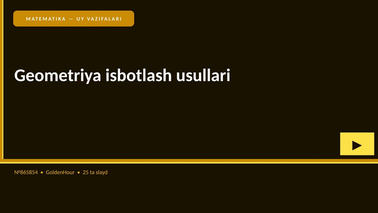 Geometriya isbotlash usullari 1