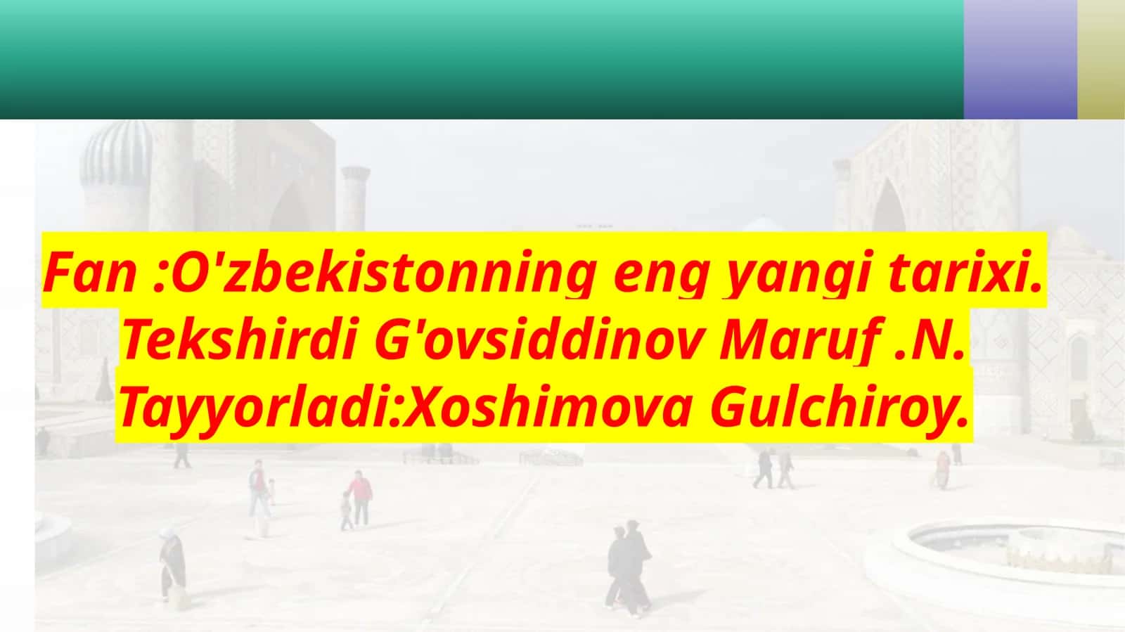 Mustaqillikyillarida Qoraqalpog’iston Respublikasi 1
