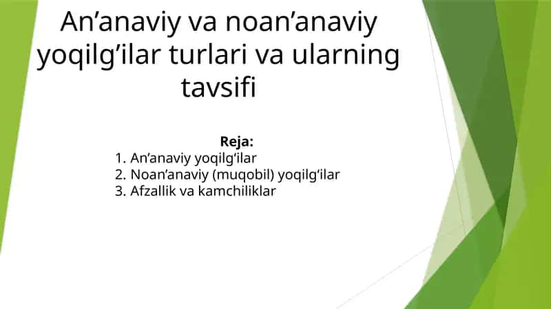 Yoqilg‘i Tushunchasi 1