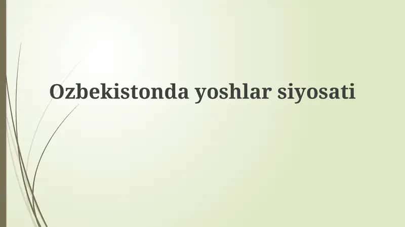 Ozbekiston dayoshlarsiyosati 1