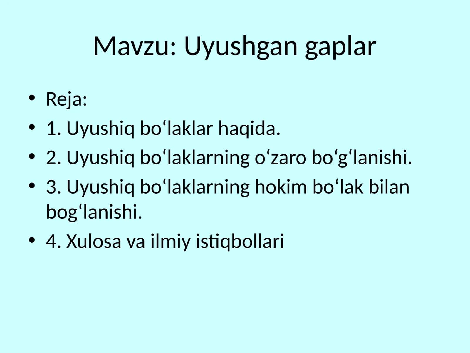 Uyushgan gaplar 1