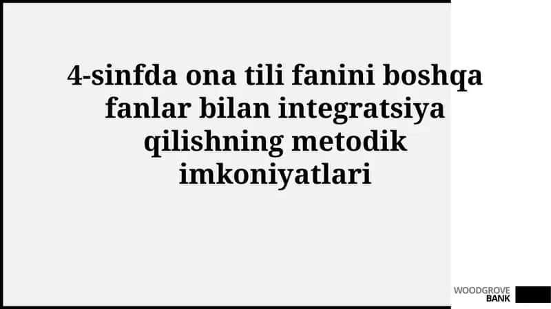 Jahon adabiyoti bilan integratsiya 1