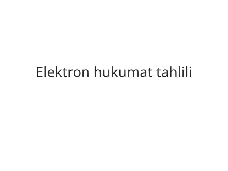 Elektronhukumattahlili 1
