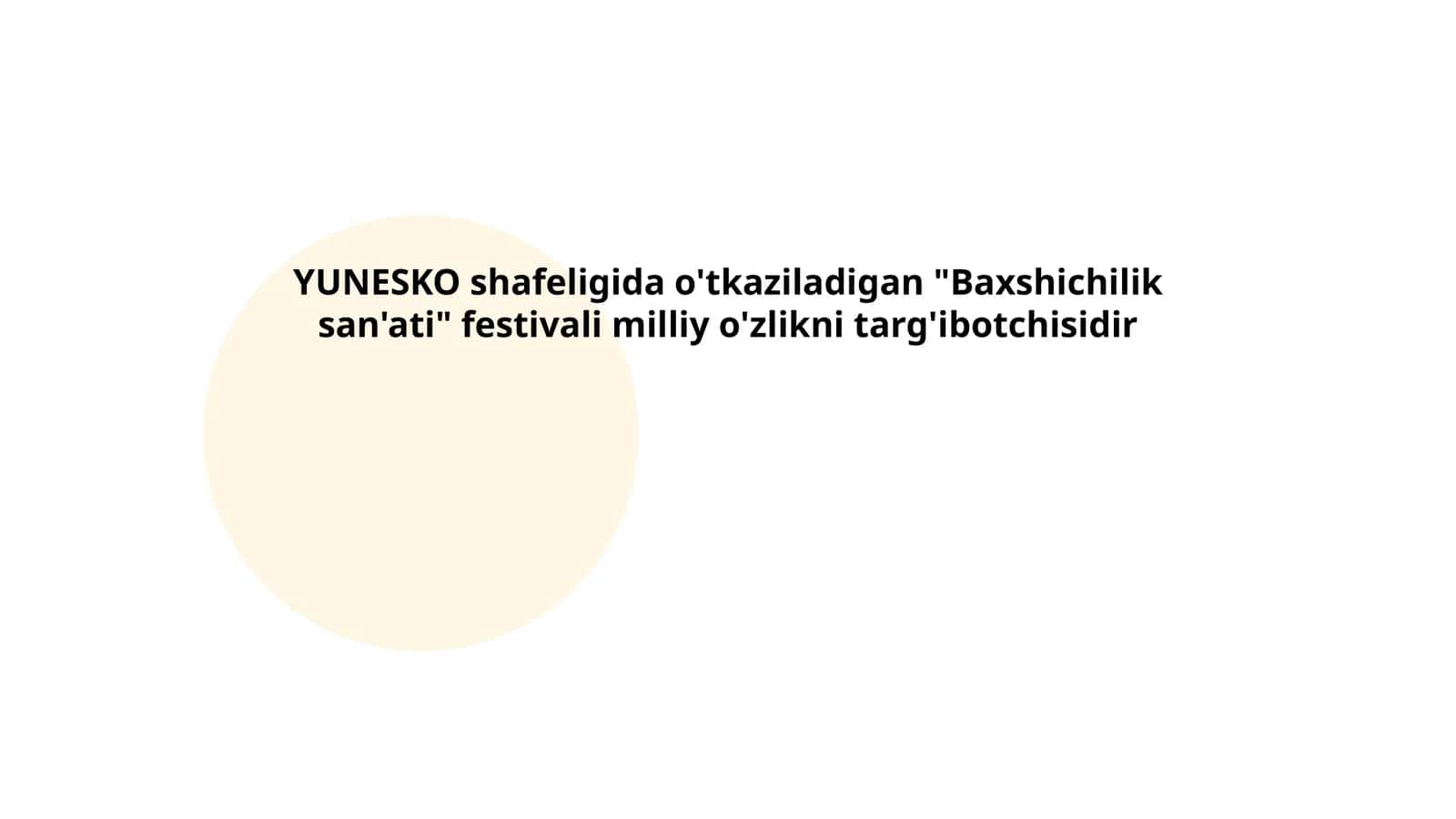 Baxshichilik san'ati festivali 1