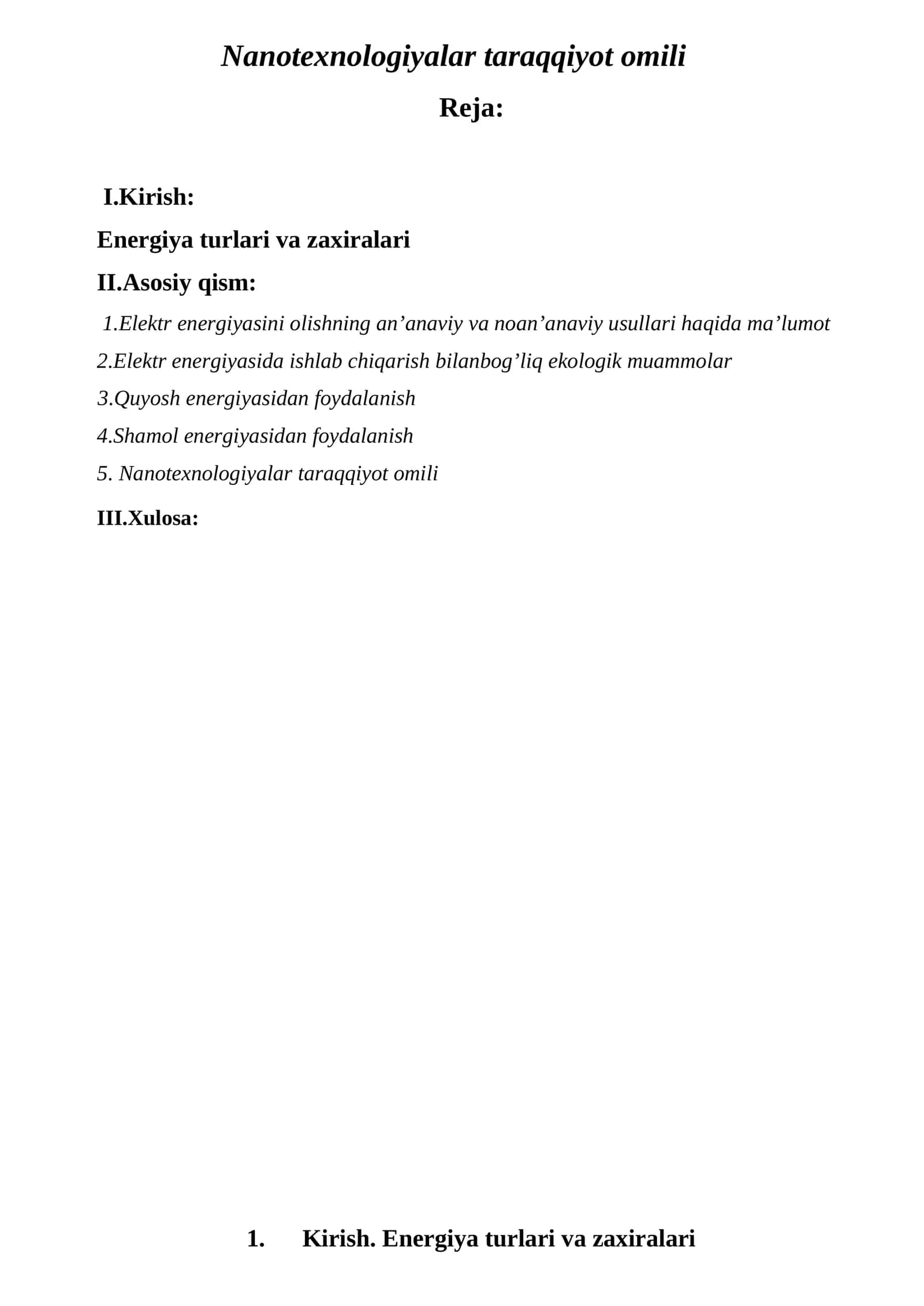 Nanotexnologiyalar taraqqiyot omili 1