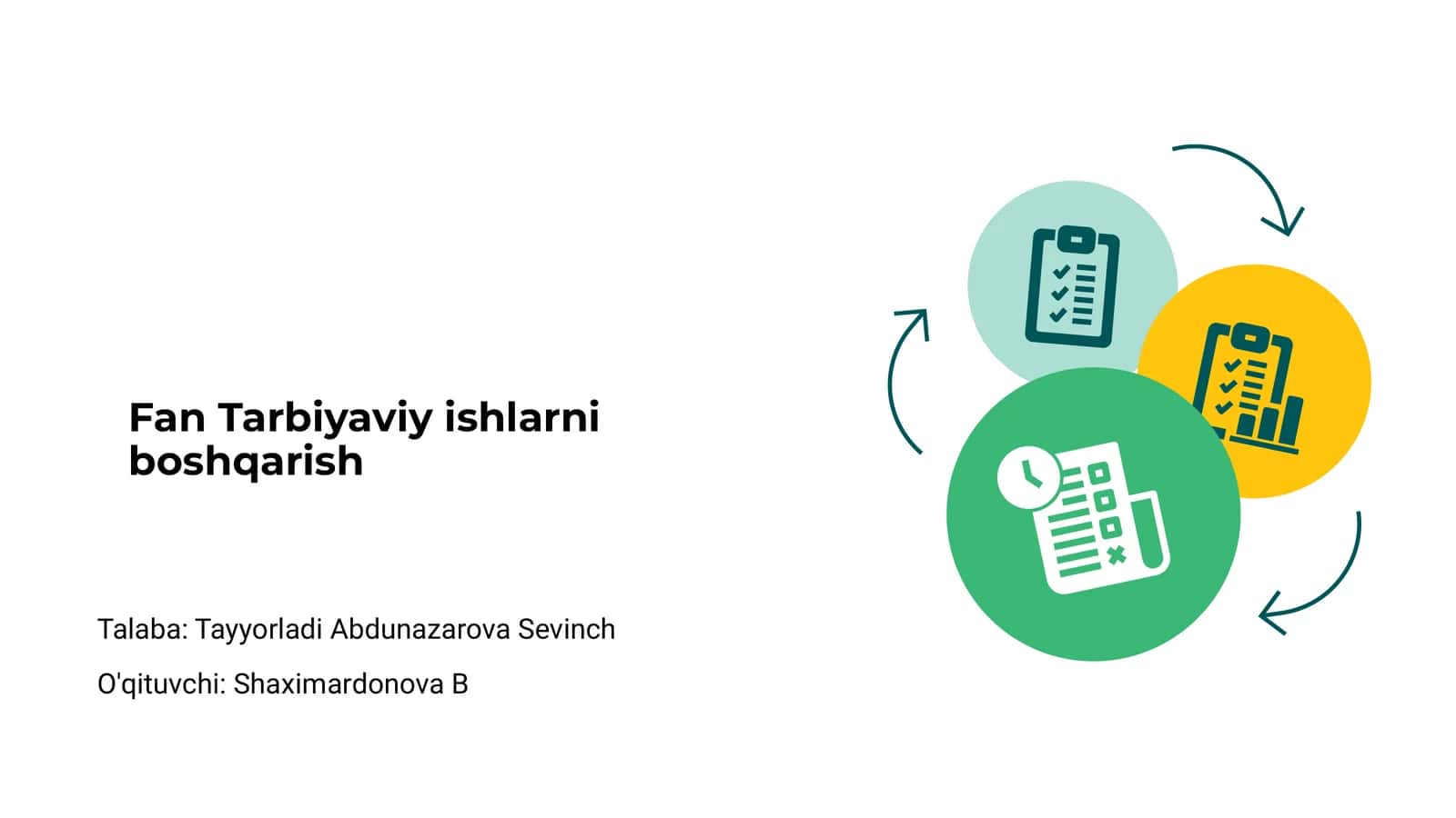 Fan Tarbiyaviy Ishlarni Boshqarish 1