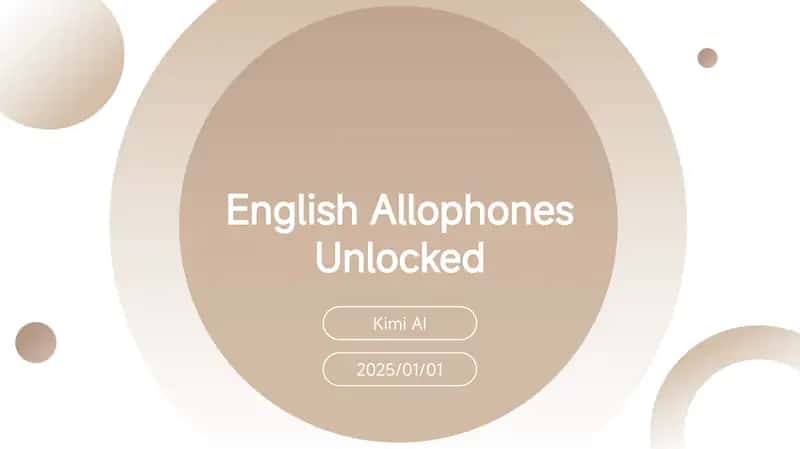 English Allophones Unlocked 1