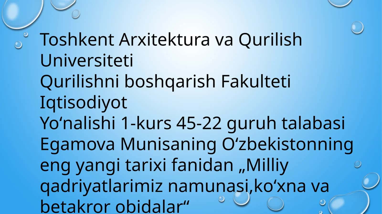 Milliy qadriyatlarimiz namunasi 1