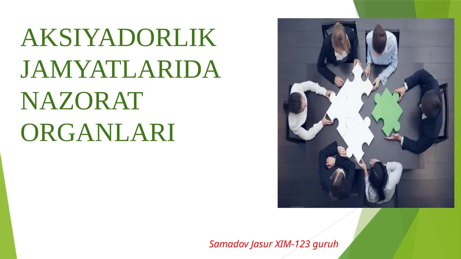 AKSIYADORLIK JAMYATLARIDA NAZORAT ORGANLARI 1