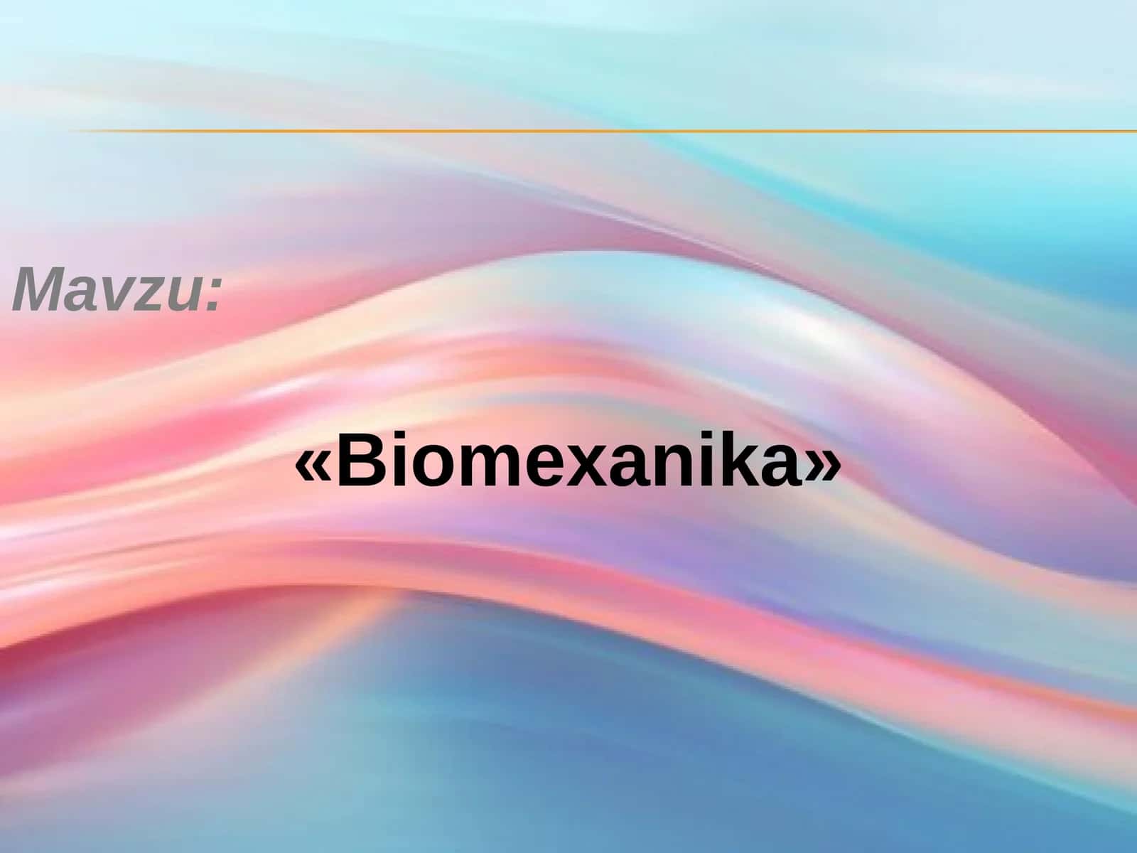 Biomexanika 1