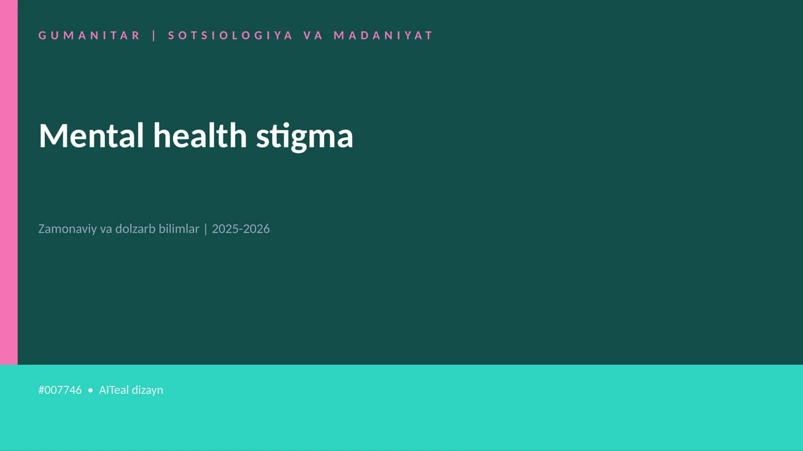 Mental health stigma 1