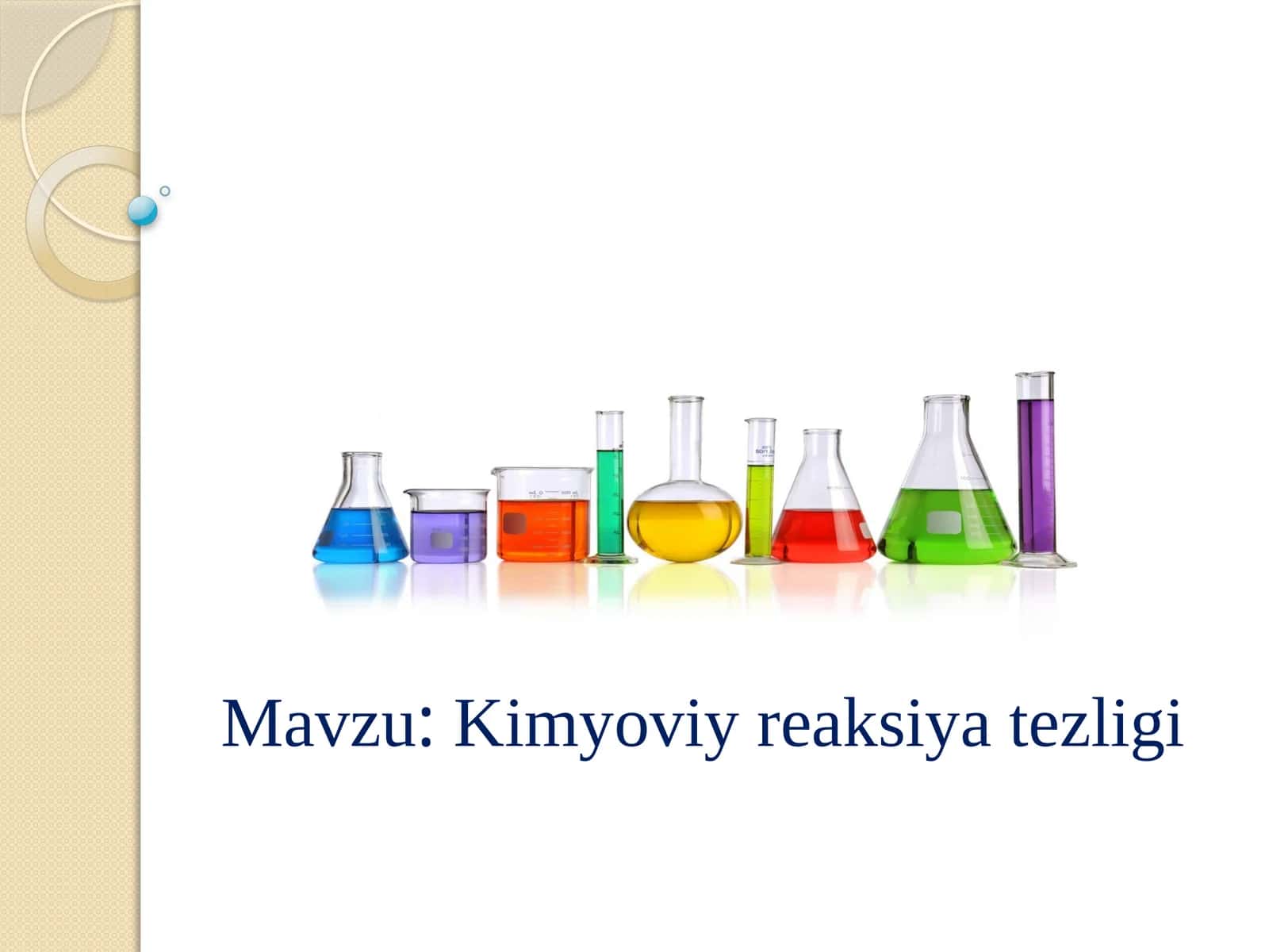 Kimyoviy reaksiya tezligi 1
