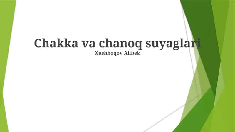 Chakka va chanoq suyaglari 1