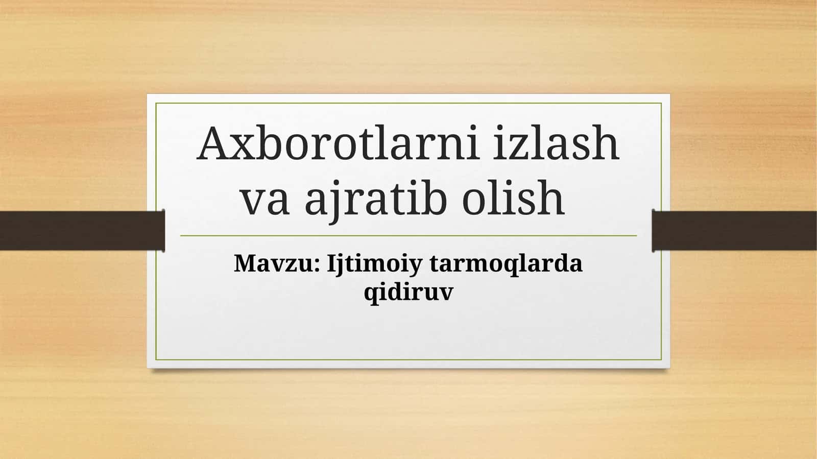 Ijtimoiy tarmoqlarda qidiruv 1