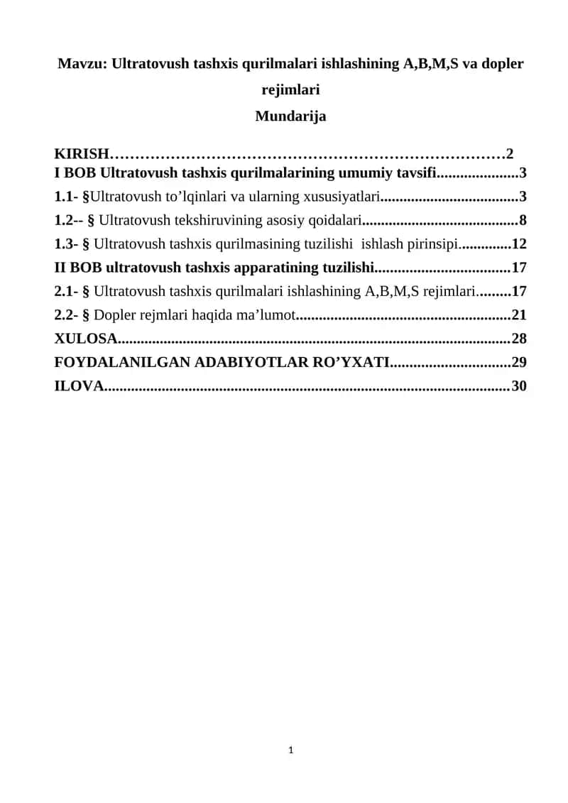Ultratovush tashxis qurilmalari 1