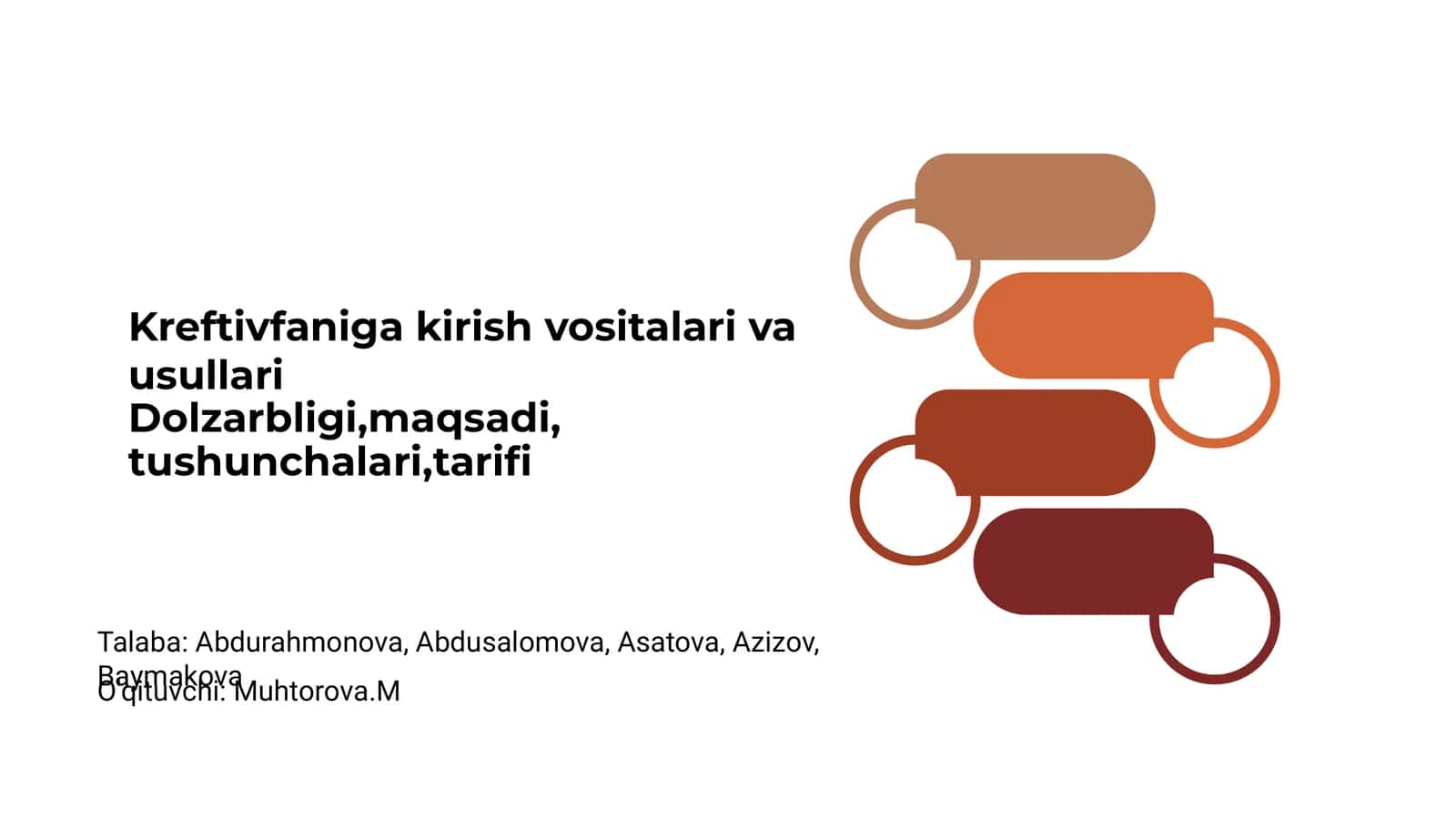 Kreftivfaniga kirish vositalari va usullari 1