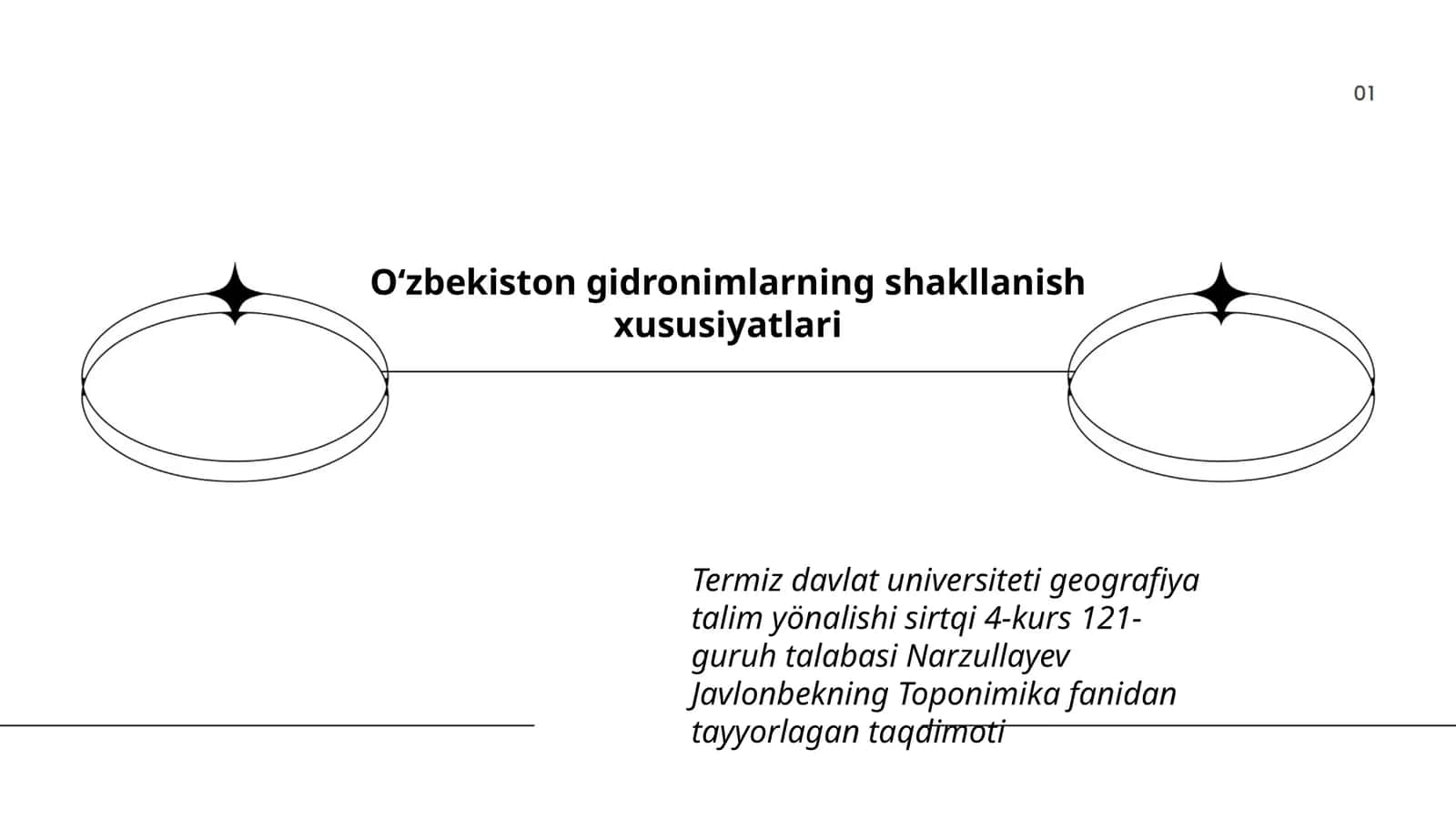 Oʻzbekiston gidronimlarning shakllanish xususiyatlari 1