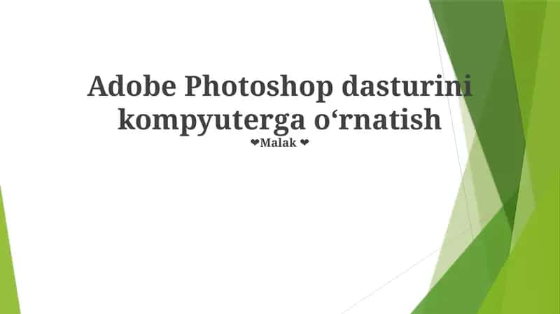 Adobe Photoshop o'rnatish 1