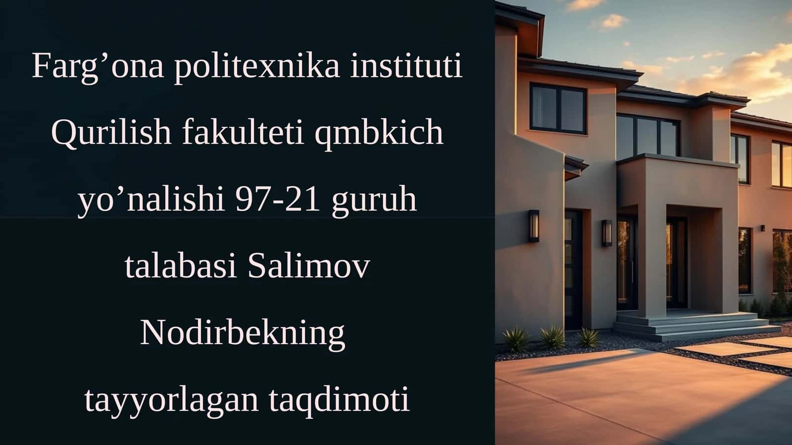 Pardozlash va issiqlik izolyatsiyasi: Materiallar va xossalari 1