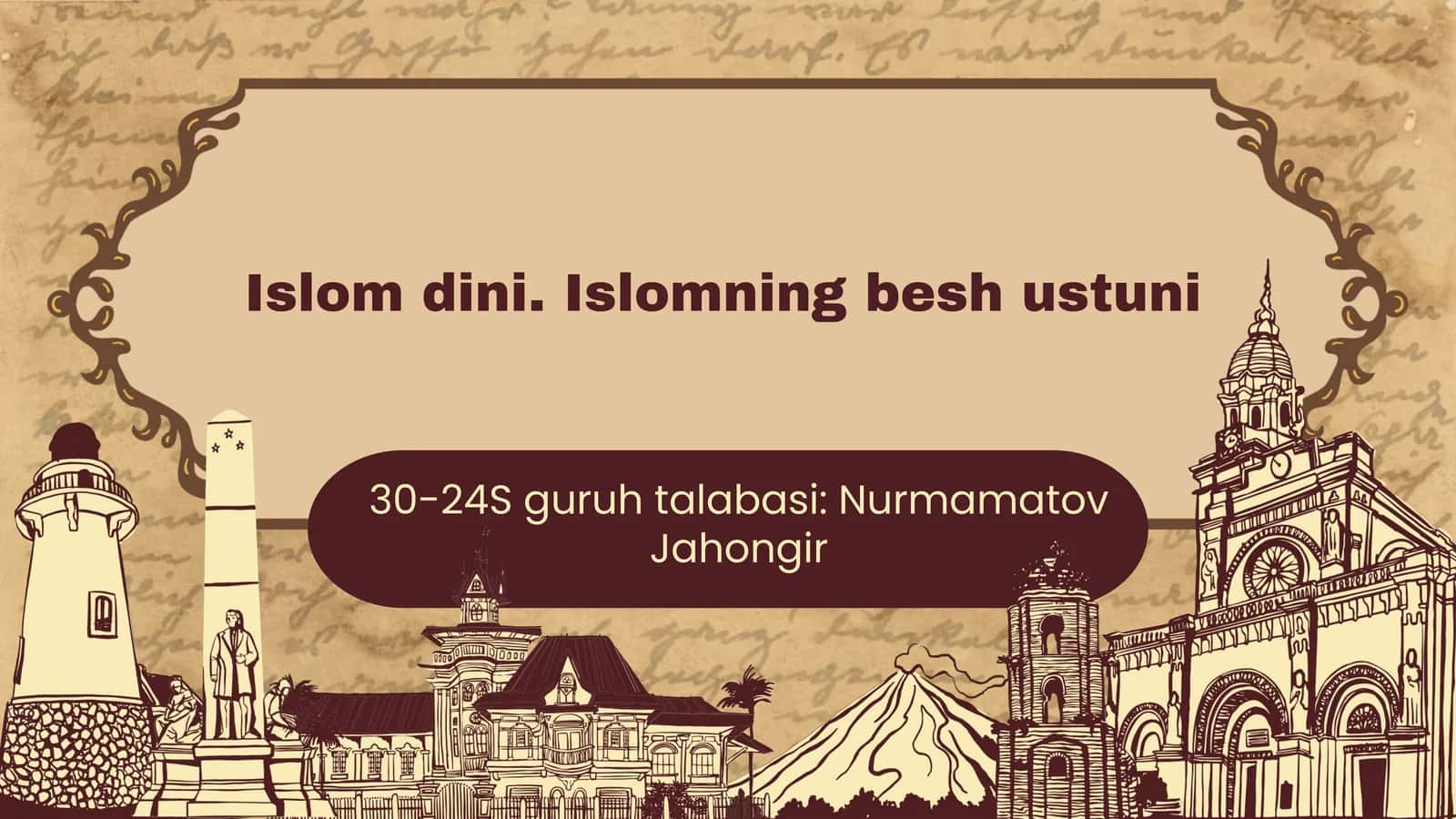 Islomning besh ustuni 1