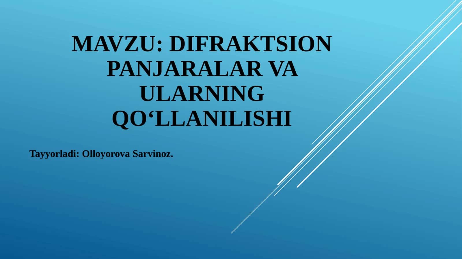 Fizika optika fanidan slayd 1