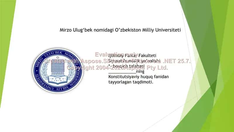 Konstitutsiyaviy Huquqning Subyekti va Obyekti 1