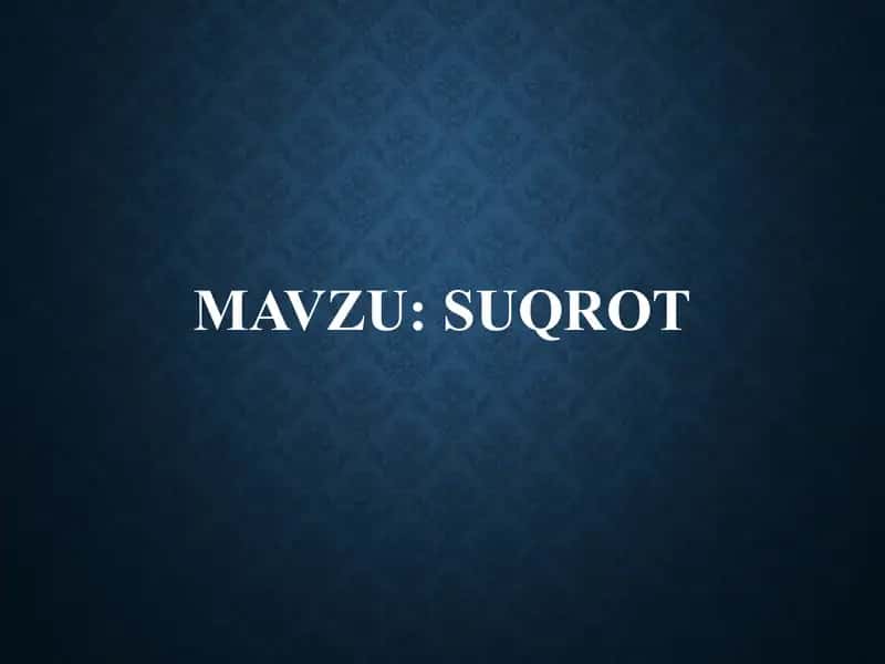 SUQROT 1