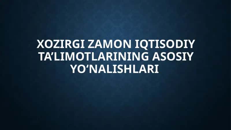 Xozirgizamon 1