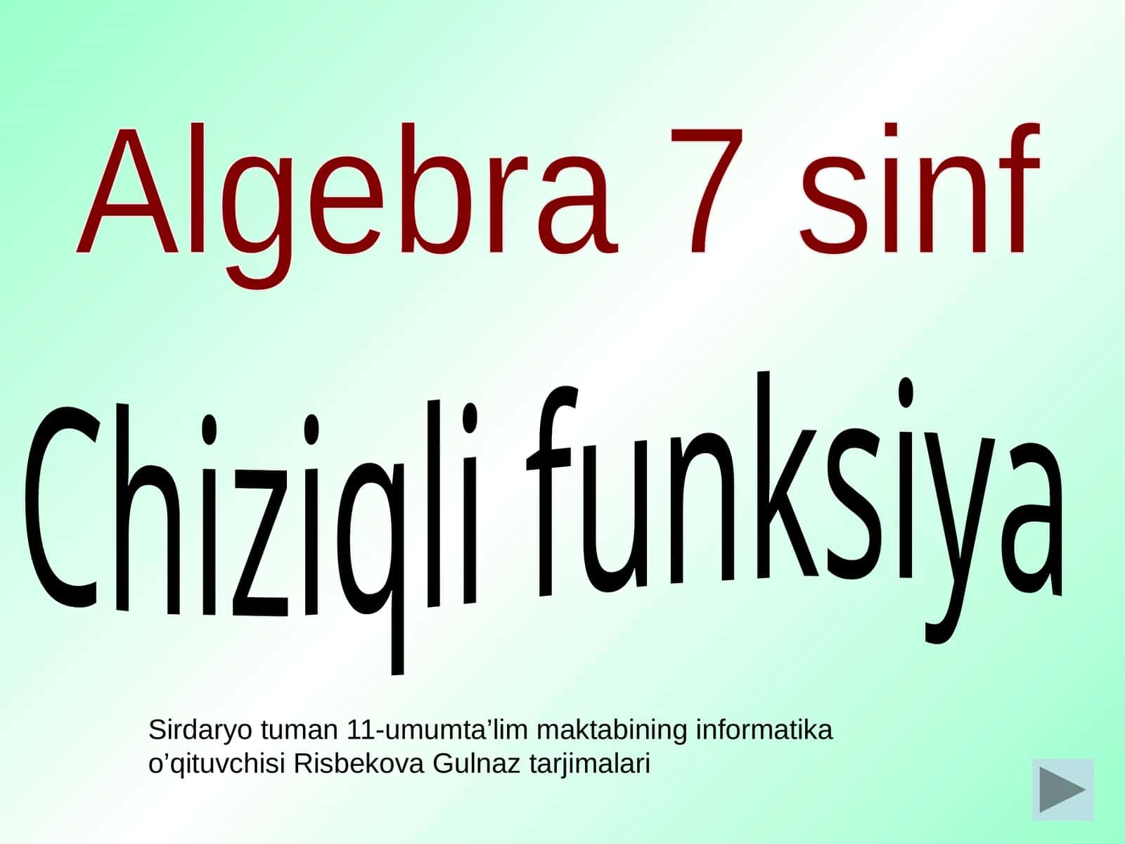 Algebra 7sinf 1